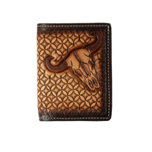 3D Cow Skull Trifold Wallet