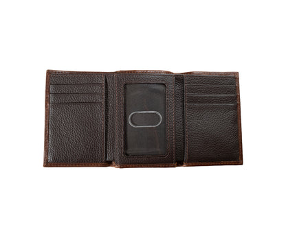 3D Brown Trifold Wallet