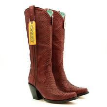 Corral Tall Red Python Snip Toe