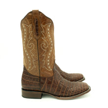 Excelencia Cognac Caiman Belly Print Boots