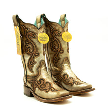 Corral Metallic Cognac Square Toe