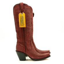 Corral Tall Red Python Snip Toe