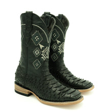 Polloboots Giant Black Python Print Boots