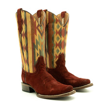 Circle G Wine Suede Square Toe