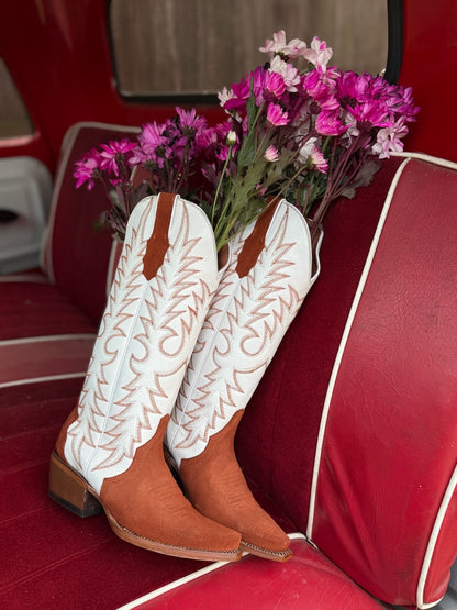 Tanner Mark Orange Rough Out Boots