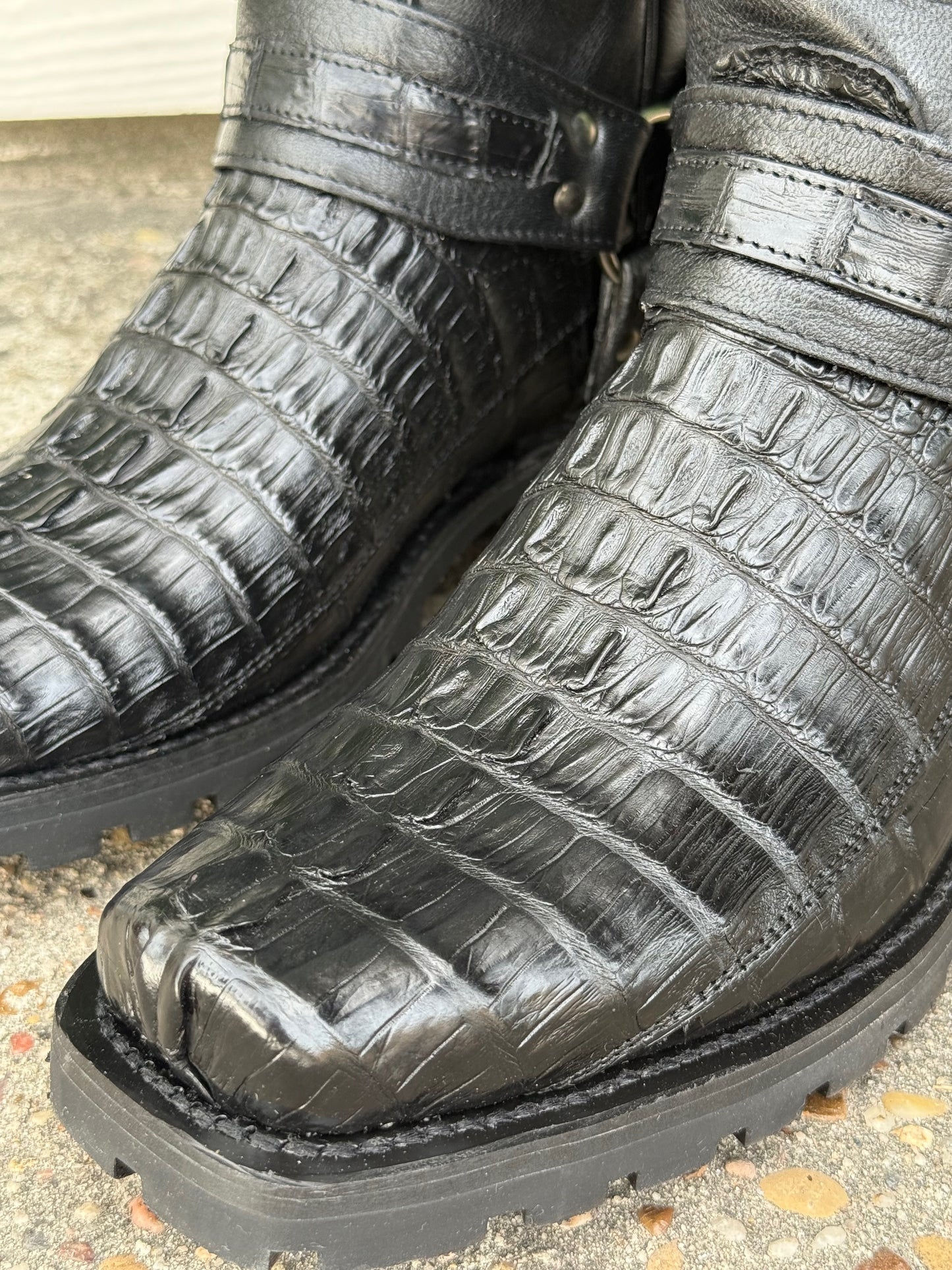 Los Altos Caiman Biker Boot
