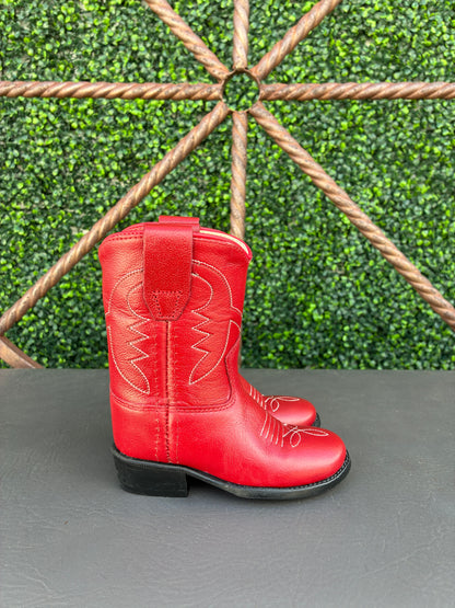 Old West Toddler's Red Western Boots
