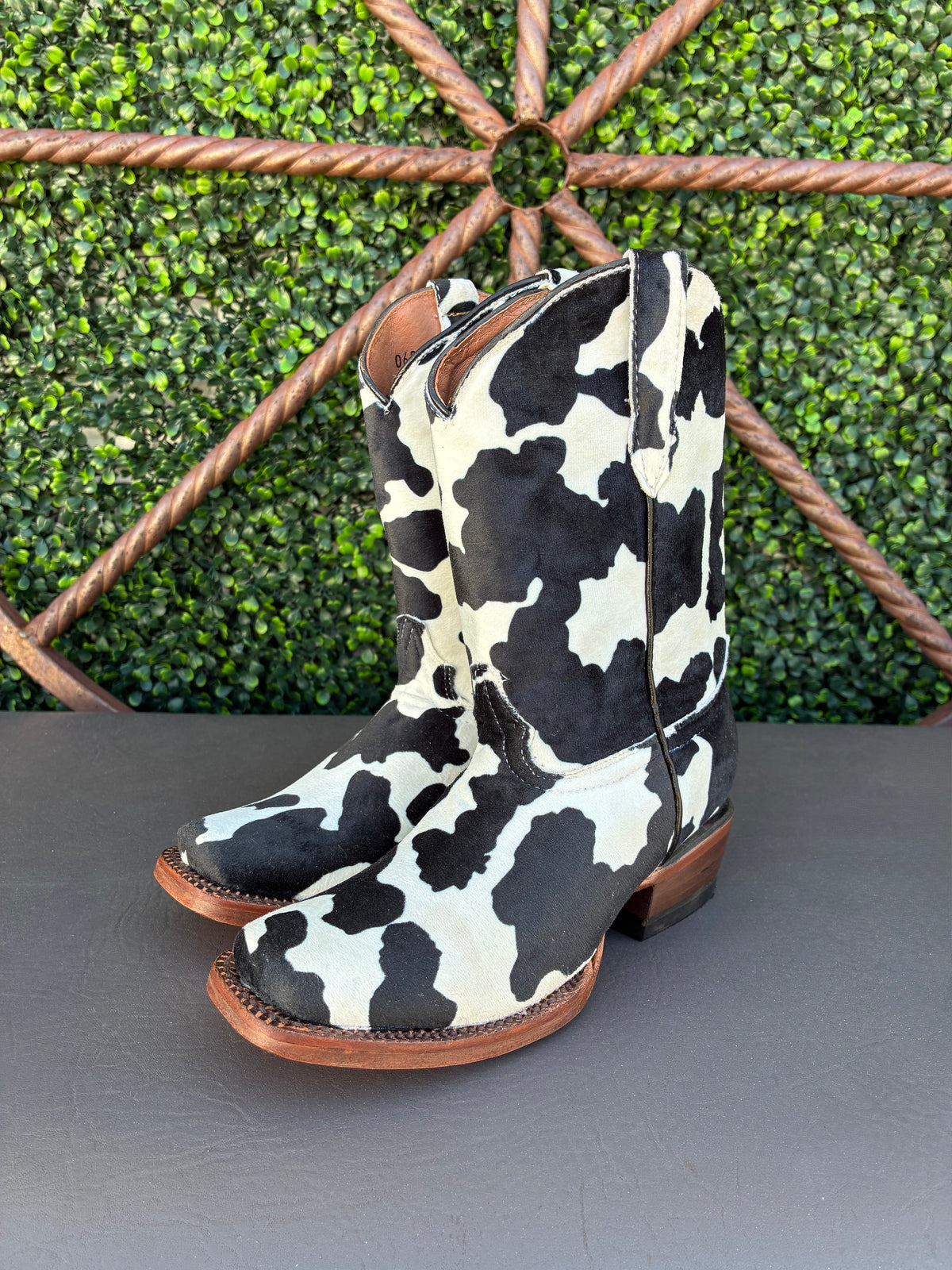 Tanner Mark Little Girls Cow Print Boots