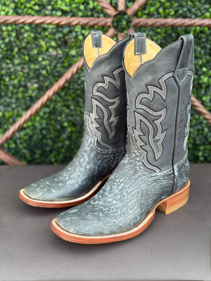 Pollo Boots Two Toned Blue Ostrich Boots