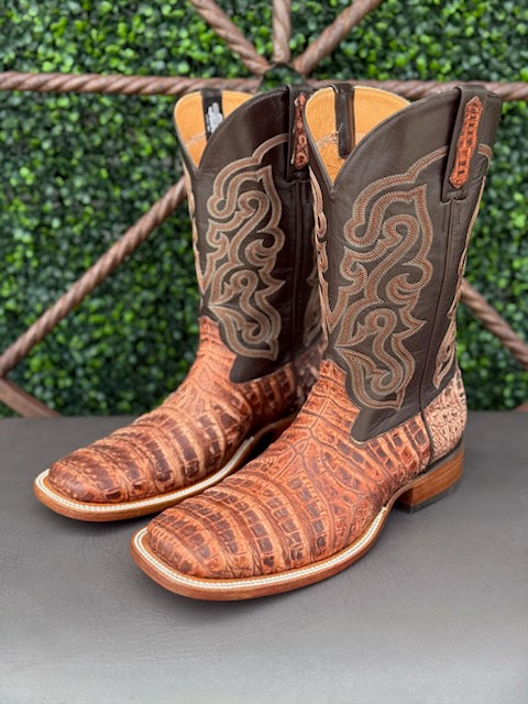 Jesse's Boots Two Toned Caiman Belly Boots