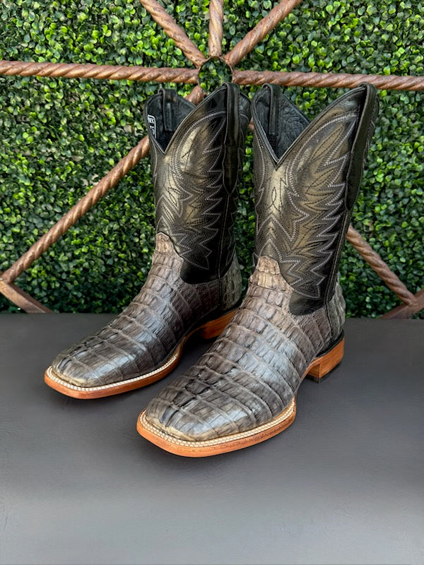 Lazo Grey Caiman Tail Boots