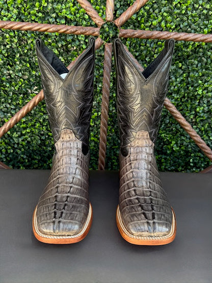 Lazo Grey Caiman Tail Boots