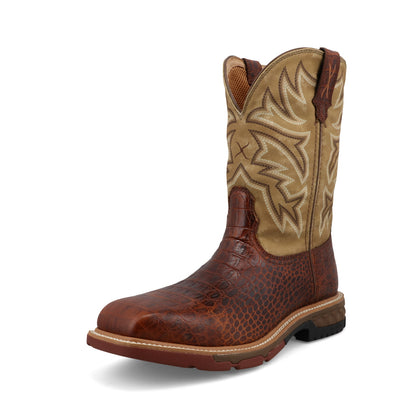 Twisted X 11" Caiman Print Work Boot