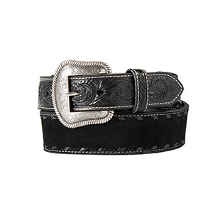 Nocona Black Roughout Buckstitch