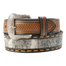 Nocona Calf Hair with Basket Weave Belt