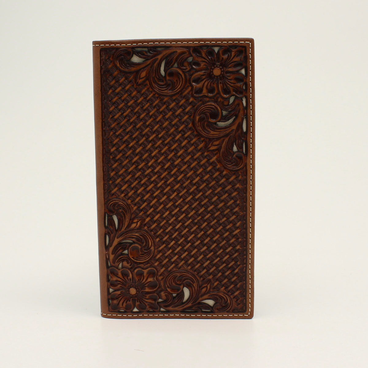 Nocona Basket Weave Floral Wallet