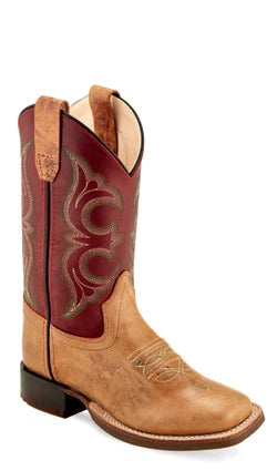 Old West Boys' Red Tops Western Boots