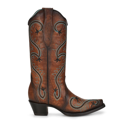 Corral Turquoise Embroidery Snip Toe Boot