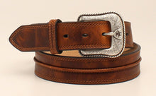 Ariat Medium Brown Distressed Western Belt