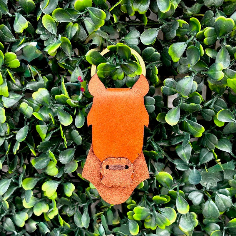 Horse Leather Keychain