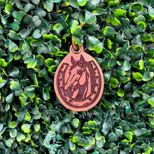 Oval Horse Leather Keychain