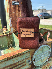 Knowledge is Power Leather Pocket Book