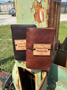 Positive Mind Positive Life Leather Pocket Book