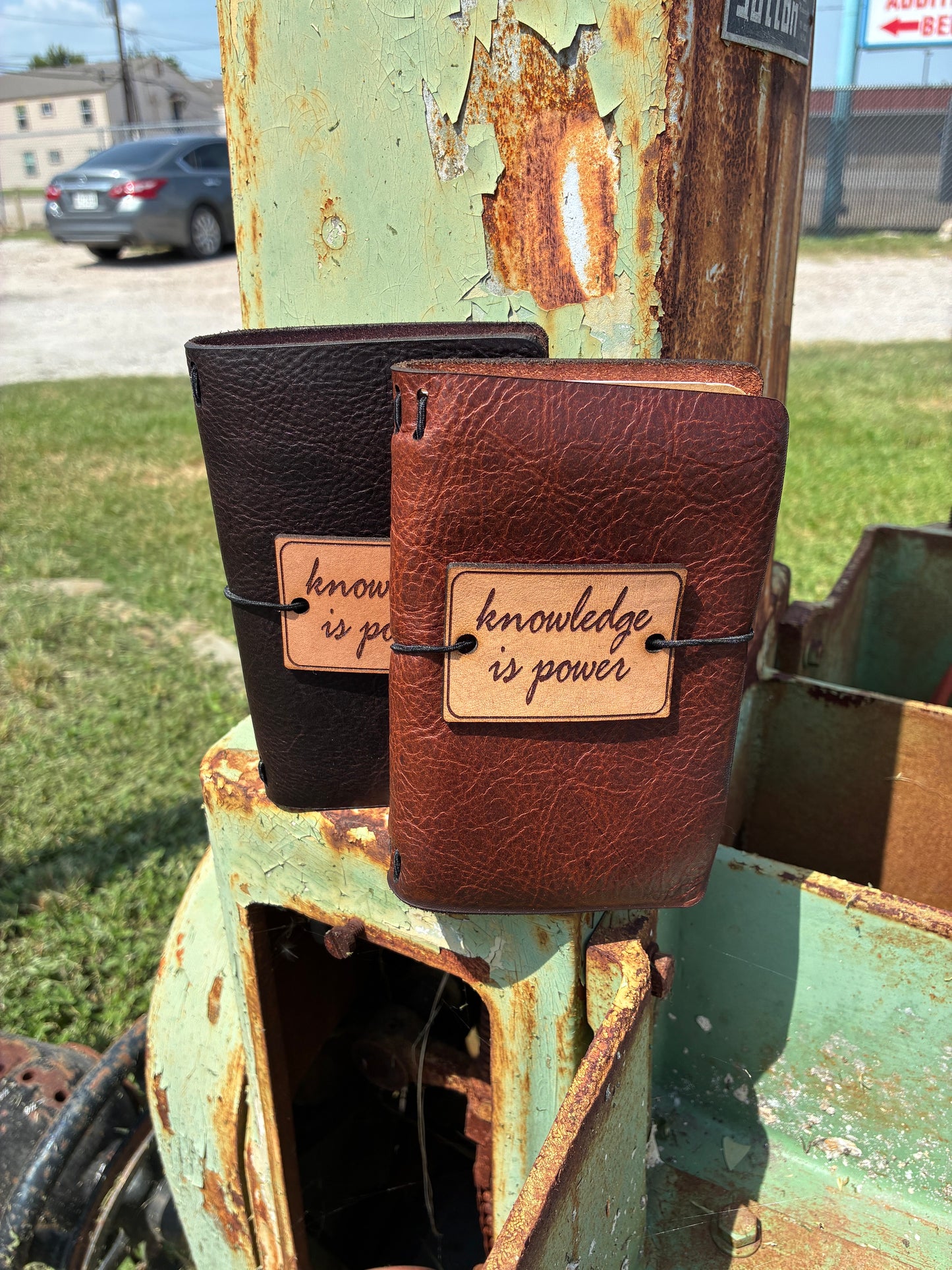 Knowledge is Power Leather Pocket Book