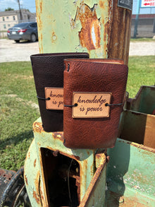 Knowledge is Power Leather Pocket Book