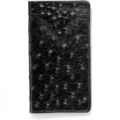 Ostrich Print Checkbook Wallet