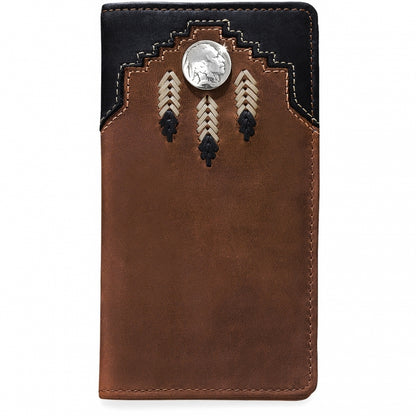 Chieftain Feather Checkbook Wallet