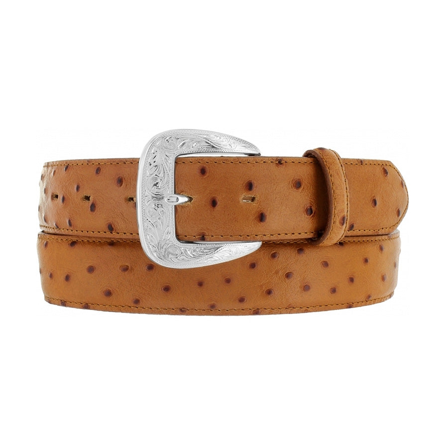Tony Lama Brown Ostrich Print Belt