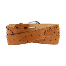 Tony Lama Brown Ostrich Print Belt
