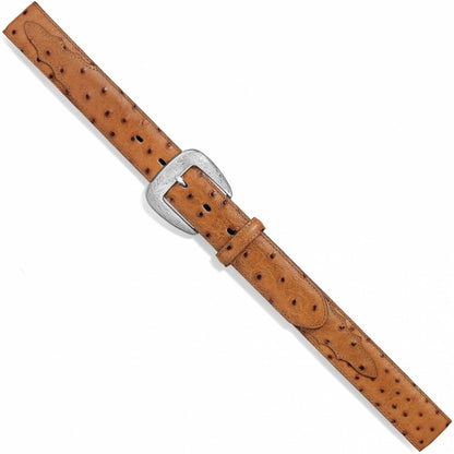 Tony Lama Brown Ostrich Print Belt
