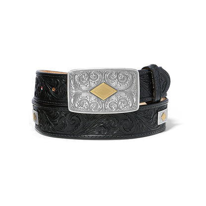 Tony Lama Black Goldfield Belt