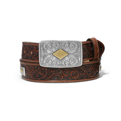 Tony Lama Brown Goldfield Belt
